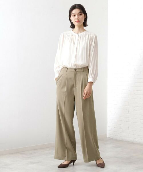THE SHOP TK / ザ ショップ ティーケー パンツ | 【きれいめもカジュアルもお任せ】2タックワイドパンツ【セットアップ可】 | 詳細24