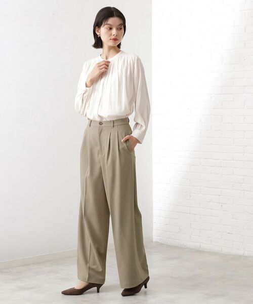 THE SHOP TK / ザ ショップ ティーケー パンツ | 【きれいめもカジュアルもお任せ】2タックワイドパンツ【セットアップ可】 | 詳細25
