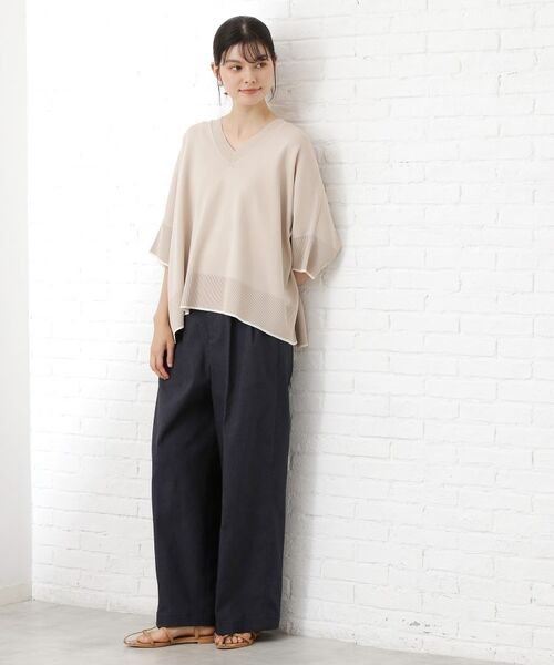 THE SHOP TK / ザ ショップ ティーケー パンツ | 【きれいめもカジュアルもお任せ】2タックワイドパンツ【セットアップ可】 | 詳細28