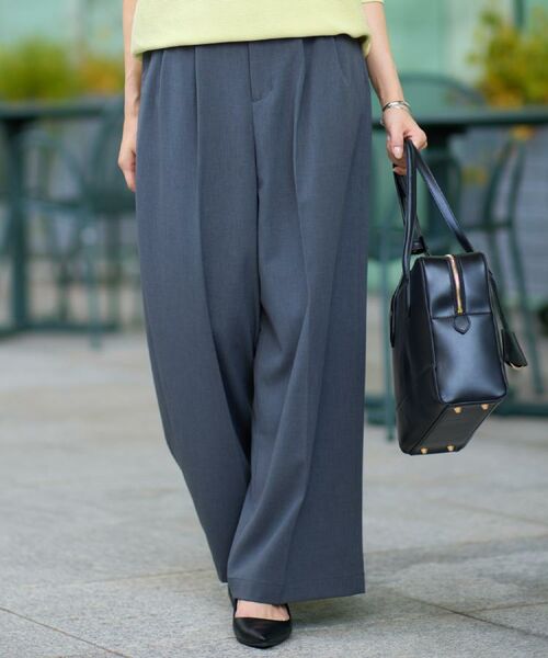 THE SHOP TK / ザ ショップ ティーケー パンツ | 【きれいめもカジュアルもお任せ】2タックワイドパンツ【セットアップ可】 | 詳細3