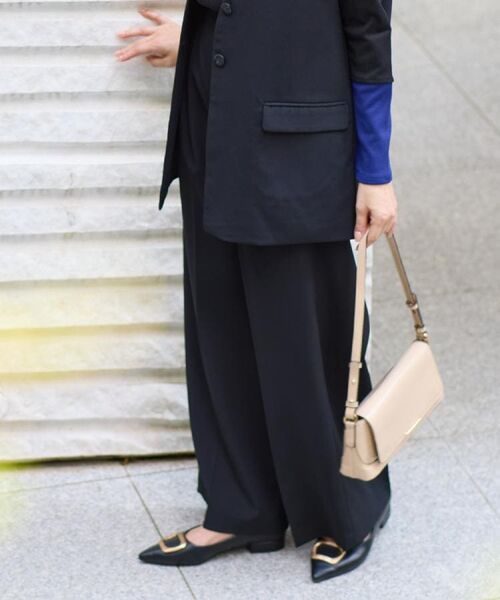 THE SHOP TK / ザ ショップ ティーケー パンツ | 【きれいめもカジュアルもお任せ】2タックワイドパンツ【セットアップ可】 | 詳細4