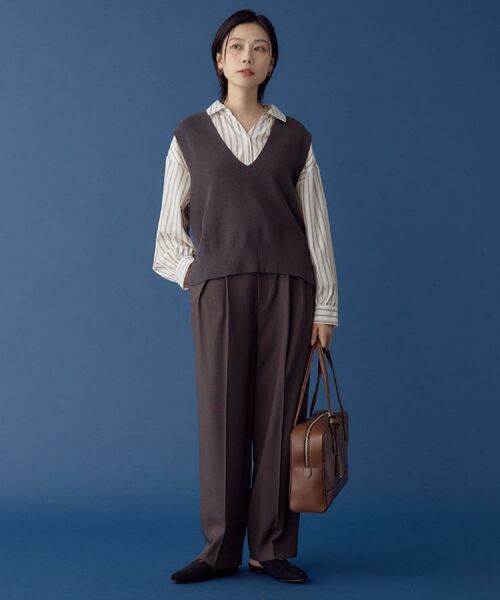 THE SHOP TK / ザ ショップ ティーケー パンツ | 【きれいめもカジュアルもお任せ】2タックワイドパンツ【セットアップ可】 | 詳細5