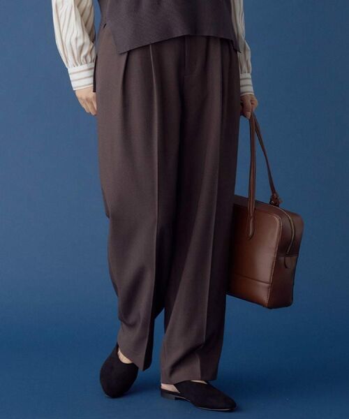 THE SHOP TK / ザ ショップ ティーケー パンツ | 【きれいめもカジュアルもお任せ】2タックワイドパンツ【セットアップ可】 | 詳細7