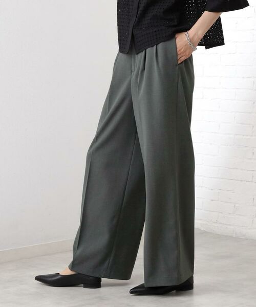 THE SHOP TK / ザ ショップ ティーケー パンツ | 【きれいめもカジュアルもお任せ】2タックワイドパンツ【セットアップ可】 | 詳細9