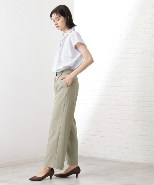 THE SHOP TK / ザ ショップ ティーケー パンツ | ストレートワイドパンツ【セットアップ可／洗える】 | 詳細3