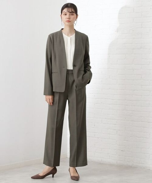 THE SHOP TK / ザ ショップ ティーケー パンツ | ストレートワイドパンツ【セットアップ可／洗える】 | 詳細7