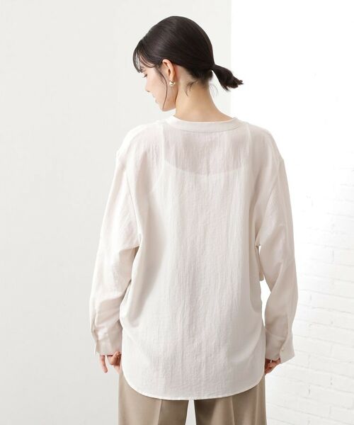 THE SHOP TK / ザ ショップ ティーケー シャツ・ブラウス | 【通勤にもデイリーにも】ダブルポケットスキッパーシャツ/洗濯機OK | 詳細10