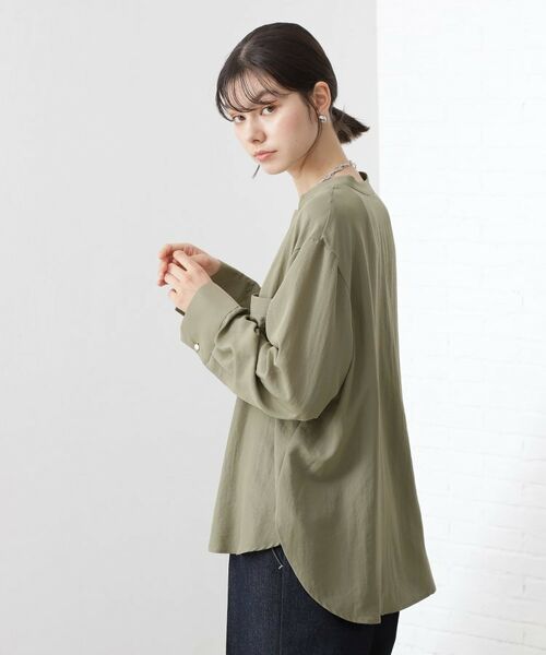 THE SHOP TK / ザ ショップ ティーケー シャツ・ブラウス | 【通勤にもデイリーにも】ダブルポケットスキッパーシャツ/洗濯機OK | 詳細18