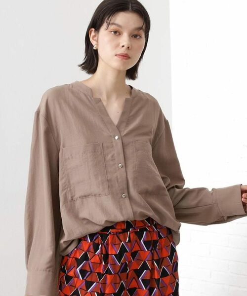 THE SHOP TK / ザ ショップ ティーケー シャツ・ブラウス | 【通勤にもデイリーにも】ダブルポケットスキッパーシャツ/洗濯機OK | 詳細22