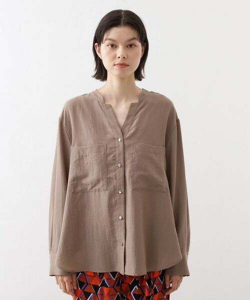 THE SHOP TK / ザ ショップ ティーケー シャツ・ブラウス | 【通勤にもデイリーにも】ダブルポケットスキッパーシャツ/洗濯機OK | 詳細27