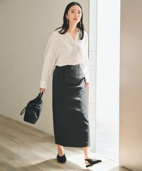 THE SHOP TK / ザ ショップ ティーケー シャツ・ブラウス | 【通勤にもデイリーにも】ダブルポケットスキッパーシャツ/洗濯機OK | 詳細3