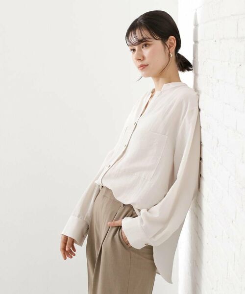 THE SHOP TK / ザ ショップ ティーケー シャツ・ブラウス | 【通勤にもデイリーにも】ダブルポケットスキッパーシャツ/洗濯機OK | 詳細9