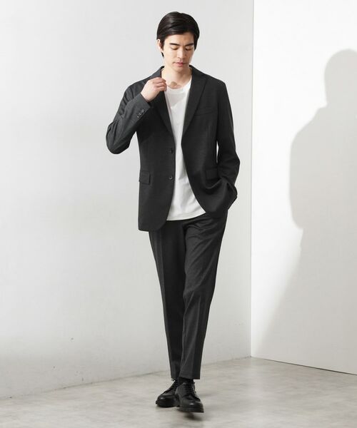 THE SHOP TK / ザ ショップ ティーケー テーラードジャケット | ライトTRジャージジャケット【洗濯機OK/毛玉ができにくい/ストレッチ/セットアップ可】 | 詳細3