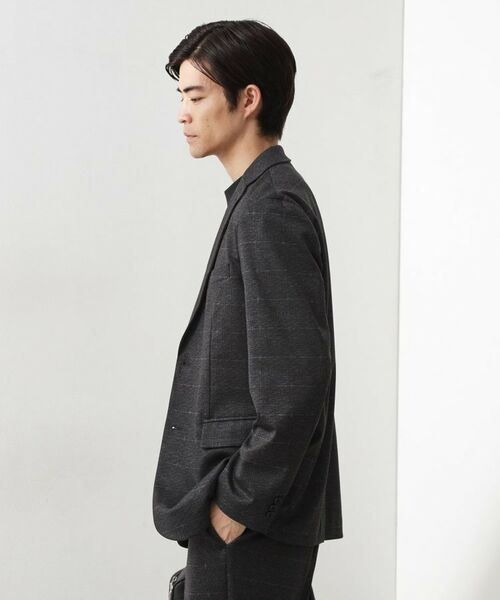 THE SHOP TK / ザ ショップ ティーケー テーラードジャケット | ライトTRジャージジャケット【洗濯機OK/毛玉ができにくい/ストレッチ/セットアップ可】 | 詳細9