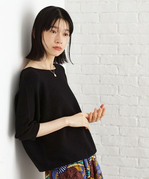 THE SHOP TK / ザ ショップ ティーケー ニット・セーター | 6分袖ガータードルマンニット【エコベロ/洗濯機OK】 | 詳細10