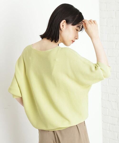 THE SHOP TK / ザ ショップ ティーケー ニット・セーター | 6分袖ガータードルマンニット【エコベロ/洗濯機OK】 | 詳細15