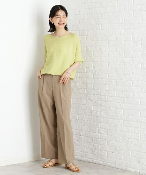 THE SHOP TK / ザ ショップ ティーケー ニット・セーター | 6分袖ガータードルマンニット【エコベロ/洗濯機OK】 | 詳細16