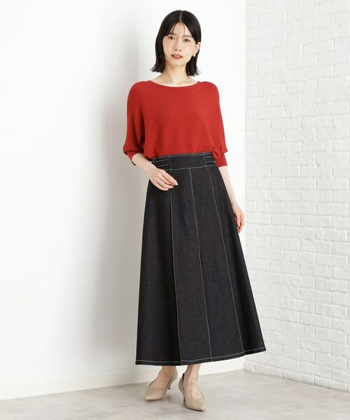 THE SHOP TK / ザ ショップ ティーケー ニット・セーター | 6分袖ガータードルマンニット【エコベロ/洗濯機OK】 | 詳細19