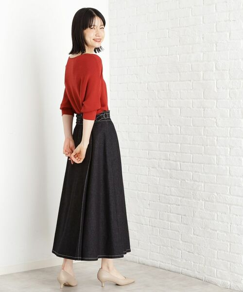 THE SHOP TK / ザ ショップ ティーケー ニット・セーター | 6分袖ガータードルマンニット【エコベロ/洗濯機OK】 | 詳細20