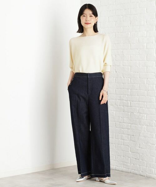 THE SHOP TK / ザ ショップ ティーケー ニット・セーター | 6分袖ガータードルマンニット【エコベロ/洗濯機OK】 | 詳細6