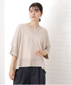 THE SHOP TK / ザ ショップ ティーケー ニット・セーター | Vネックドルマンニット【毛玉になりにくい/洗濯機OK】