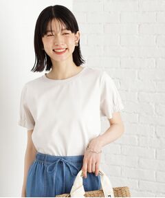 THE SHOP TK / ザ ショップ ティーケー カットソー | 袖タックTシャツ【接触冷感/毛玉になりにくい/UV】