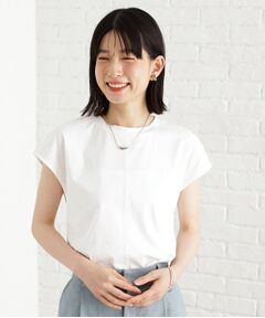 THE SHOP TK / ザ ショップ ティーケー カットソー | 合皮パイピングフレンチTシャツ【洗える】