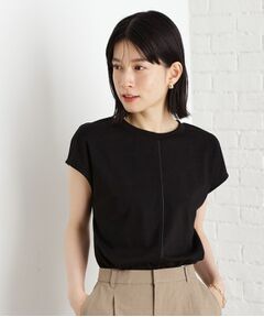 THE SHOP TK / ザ ショップ ティーケー カットソー | 合皮パイピングフレンチTシャツ【洗える】