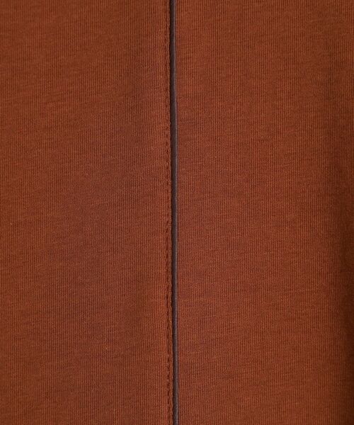 THE SHOP TK / ザ ショップ ティーケー カットソー | 合皮パイピングフレンチTシャツ【洗える】 | 詳細13