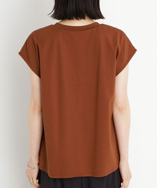 THE SHOP TK / ザ ショップ ティーケー カットソー | 合皮パイピングフレンチTシャツ【洗える】 | 詳細16