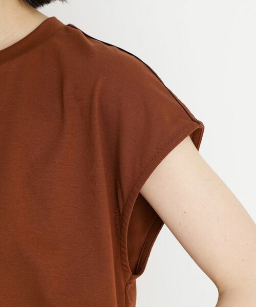 THE SHOP TK / ザ ショップ ティーケー カットソー | 合皮パイピングフレンチTシャツ【洗える】 | 詳細18