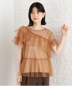 THE SHOP TK / ザ ショップ ティーケー カットソー | 【セットアイテム】チュール×ロゴTシャツ/洗える