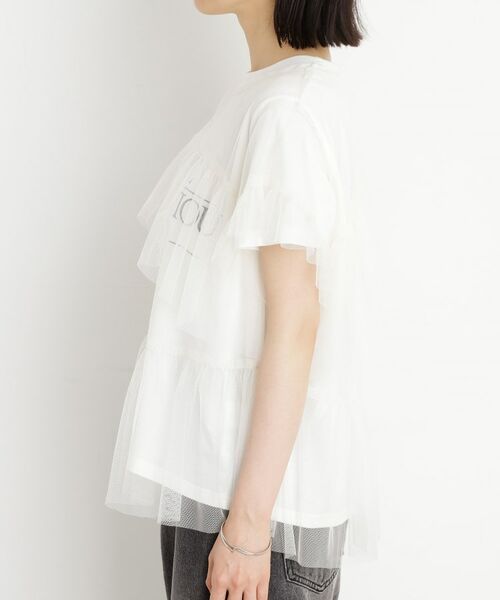 THE SHOP TK / ザ ショップ ティーケー カットソー | 【セットアイテム】チュール×ロゴTシャツ/洗える | 詳細15