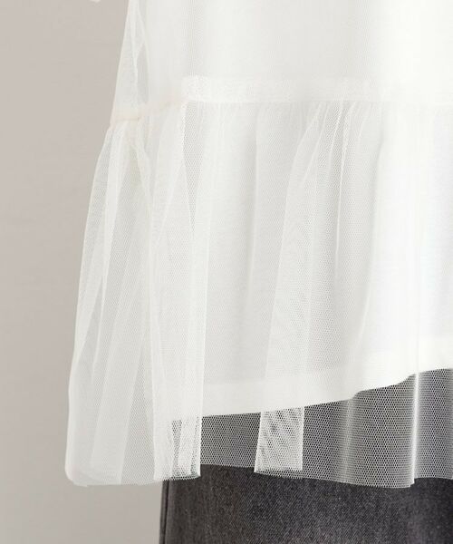 THE SHOP TK / ザ ショップ ティーケー カットソー | 【セットアイテム】チュール×ロゴTシャツ/洗える | 詳細19