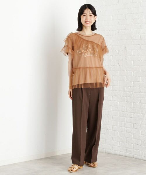 THE SHOP TK / ザ ショップ ティーケー カットソー | 【セットアイテム】チュール×ロゴTシャツ/洗える | 詳細6