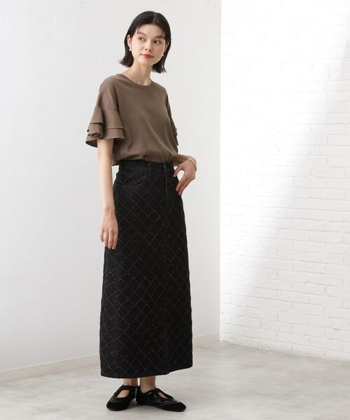 THE SHOP TK / ザ ショップ ティーケー カットソー | 【汗染み防止】袖フリルTシャツ【UVカット/洗濯機OK】 | 詳細10