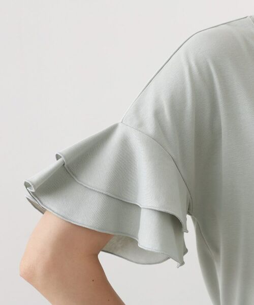 THE SHOP TK / ザ ショップ ティーケー カットソー | 【汗染み防止】袖フリルTシャツ【UVカット/洗濯機OK】 | 詳細24
