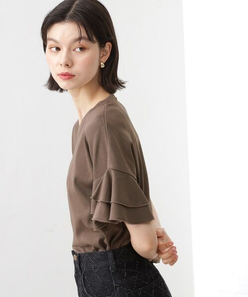 THE SHOP TK / ザ ショップ ティーケー カットソー | 【汗染み防止】袖フリルTシャツ【UVカット/洗濯機OK】 | 詳細8