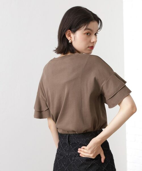 THE SHOP TK / ザ ショップ ティーケー カットソー | 【汗染み防止】袖フリルTシャツ【UVカット/洗濯機OK】 | 詳細9