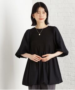 THE SHOP TK / ザ ショップ ティーケー カットソー | バルーンスリーブペプラムチュニック【洗える】