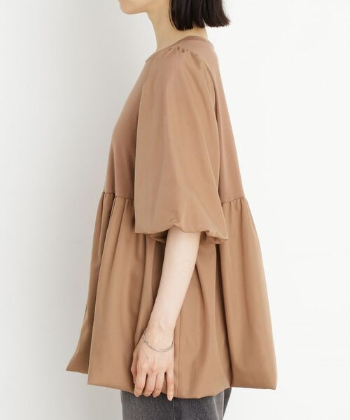 THE SHOP TK / ザ ショップ ティーケー カットソー | バルーンスリーブペプラムチュニック【洗える】 | 詳細14