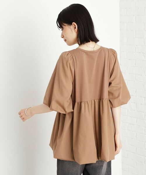 THE SHOP TK / ザ ショップ ティーケー カットソー | バルーンスリーブペプラムチュニック【洗える】 | 詳細9