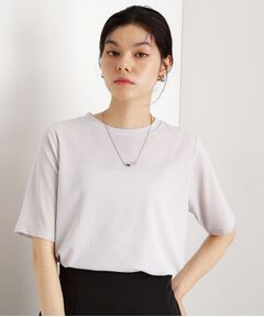 THE SHOP TK / ザ ショップ ティーケー Tシャツ | 5分袖シアーTシャツ【二の腕カバー/洗濯機OK】