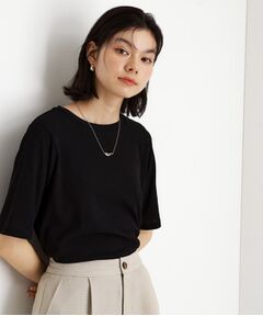 THE SHOP TK / ザ ショップ ティーケー Tシャツ | 5分袖シアーTシャツ【二の腕カバー/洗濯機OK】