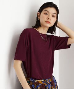 THE SHOP TK / ザ ショップ ティーケー Tシャツ | 5分袖シアーTシャツ【二の腕カバー/洗濯機OK】