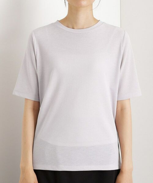 THE SHOP TK / ザ ショップ ティーケー Tシャツ | 5分袖シアーTシャツ【二の腕カバー/洗濯機OK】 | 詳細17