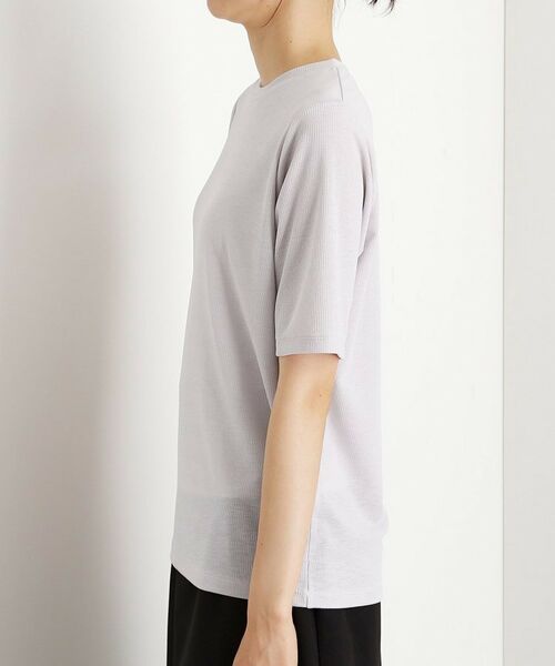 THE SHOP TK / ザ ショップ ティーケー Tシャツ | 5分袖シアーTシャツ【二の腕カバー/洗濯機OK】 | 詳細18