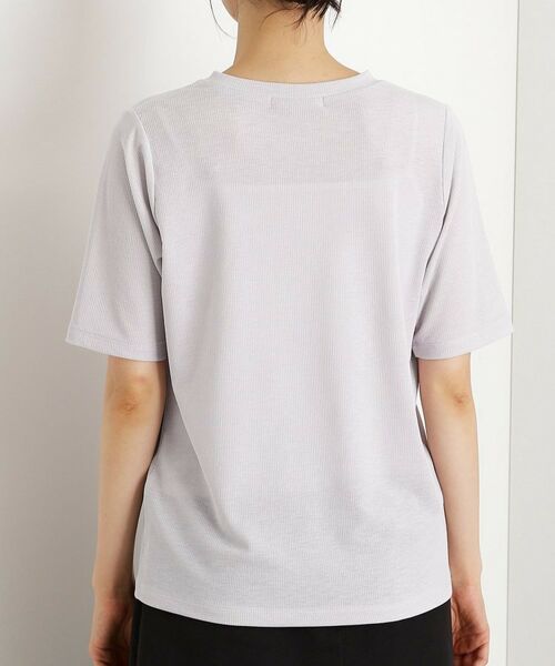 THE SHOP TK / ザ ショップ ティーケー Tシャツ | 5分袖シアーTシャツ【二の腕カバー/洗濯機OK】 | 詳細19