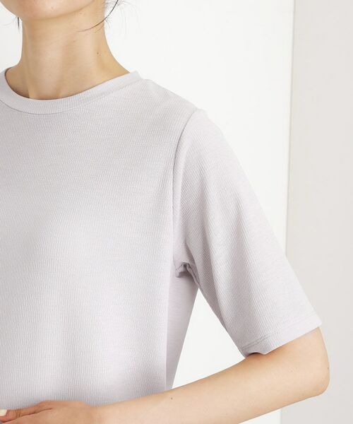 THE SHOP TK / ザ ショップ ティーケー Tシャツ | 5分袖シアーTシャツ【二の腕カバー/洗濯機OK】 | 詳細21
