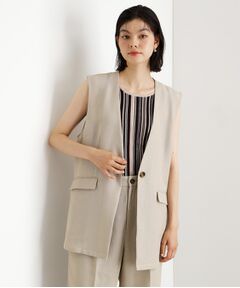 THE SHOP TK / ザ ショップ ティーケー ベスト | 【スッキリ決まる】パナマメッシュジレ/洗える/セットアップ可